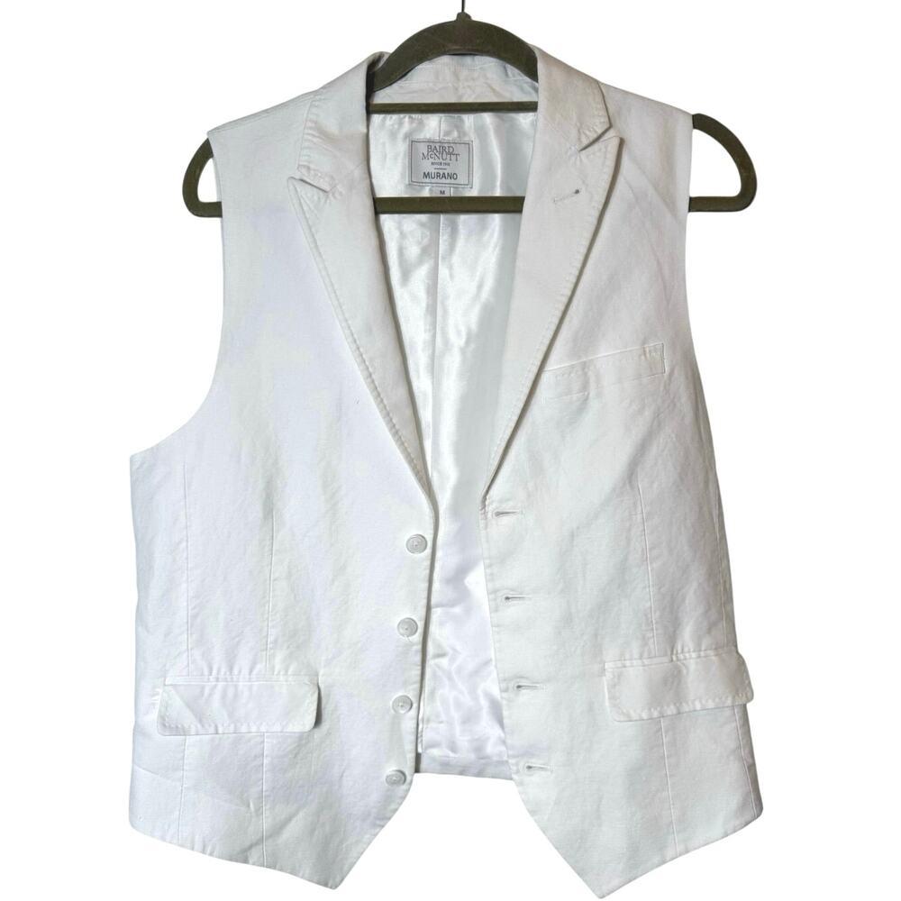 Murano White Men's Tailored Vest